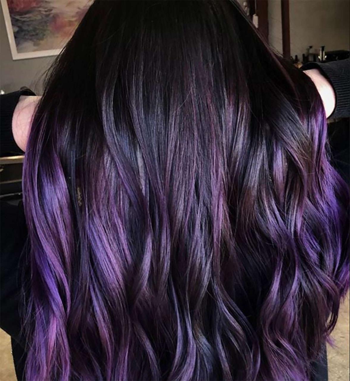 Blackberry Dark Purple Hair Color Trend