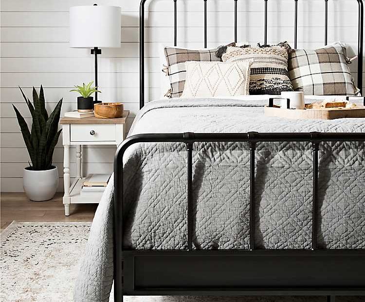 Black Metal Farmhouse Queen Bed Frame | Kirklands Home