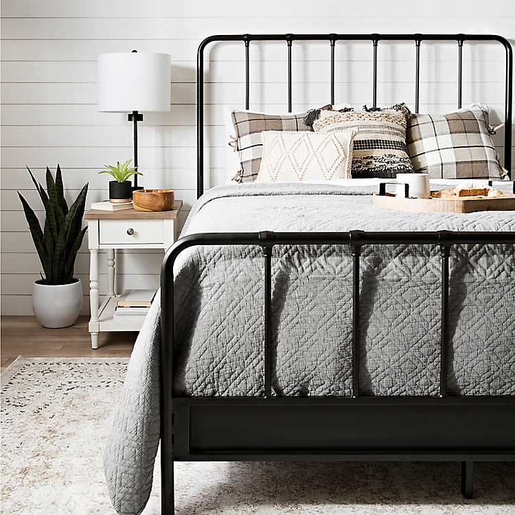 Black Metal Farmhouse Queen Bed Frame | Kirklands Home