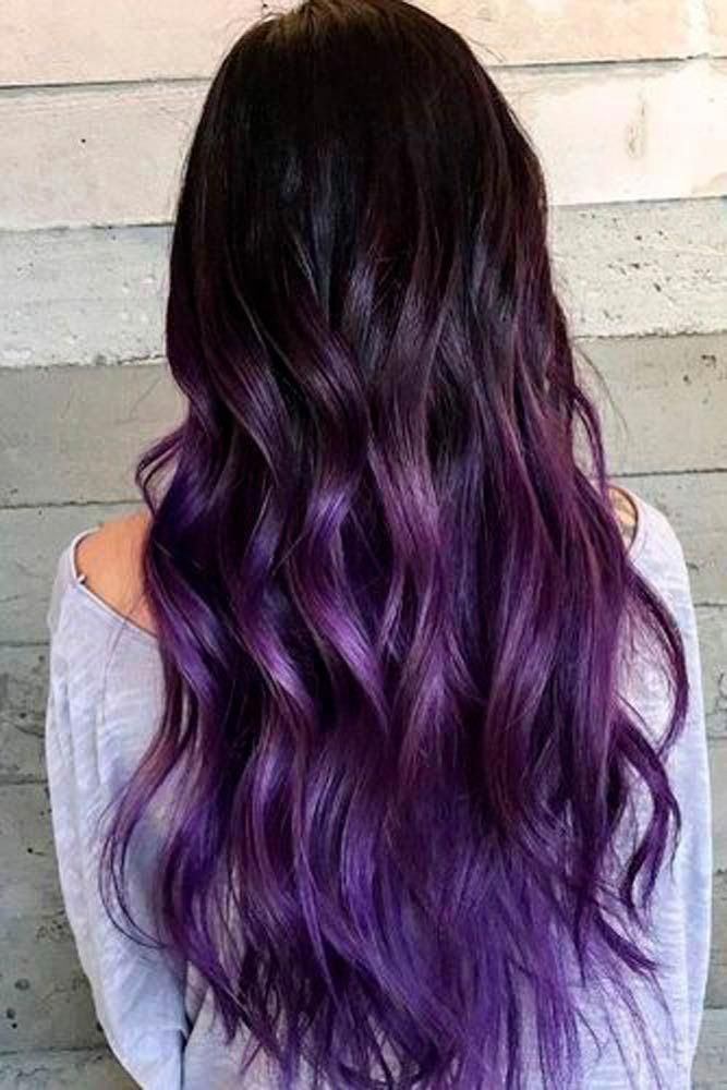 Purple Ombre Hair: Express Your Individuality With A Splash Of Color | Purple  Ombre Hair, Brunette Color, Purple Black Hair