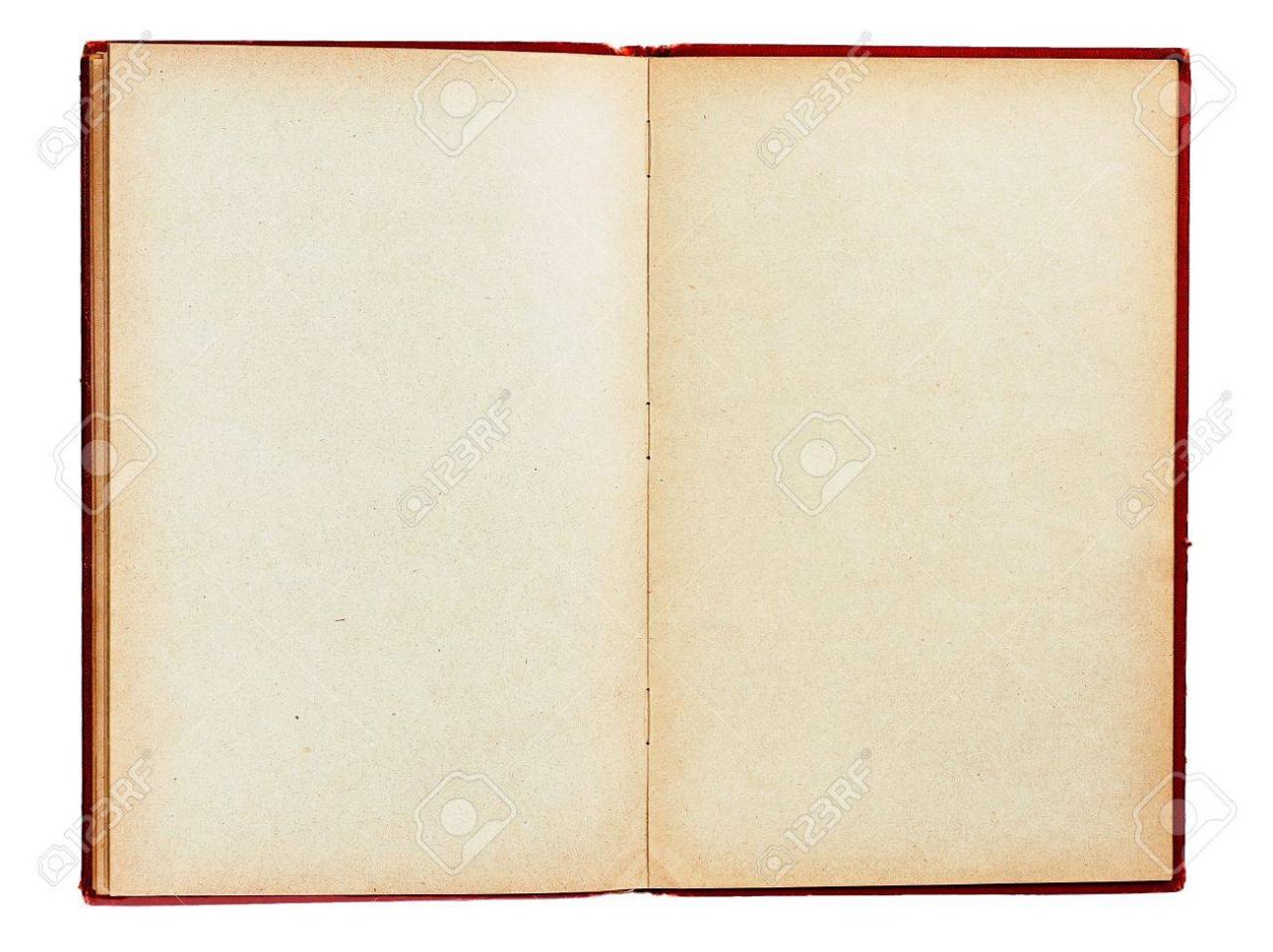Old Book With Empty Pages Isolated Stock Photo, Picture And Royalty Free  Image. Image 12194518.