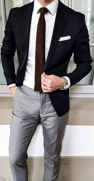 How To Wear A Black Blazer With Grey Pants For Men (105 Looks & Outfits) |  Men'S Fashion | Lookasti… | Mens Dress Outfits, Mens Clothing Styles, Mens  Fashion Blazer