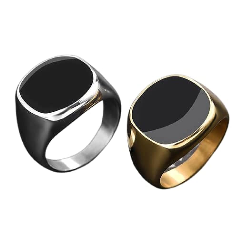 Amazon.Com: Natural Black Onyx Ring, Mens Signet Ring Silver, Statement Pinky  Ring For Men, Wedding Men'S Ring, Engagement Gift Band Ring, Ring For Dad :  עבודת יד