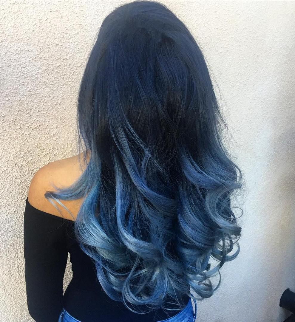 40 Fairy-Like Blue Ombre Hairstyles | Blue Ombre Hair, Hair Styles, Hair  Color Blue