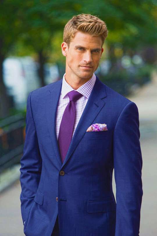 12 Best Color Tie With Purple Shirt | Blue Suit Men, Shirt And Tie  Combinations, Mens Outfits