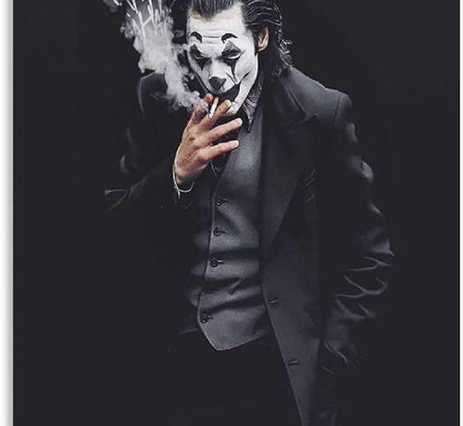 Black And White Joker Joaquin Phoenix (2) Poster Decorative Painting Canvas  Wall Art Living Room Poster Bedroom Painting 20 X 30 Inches (50 X 75 Cm) :  Amazon.Co.Uk: Home & Kitchen