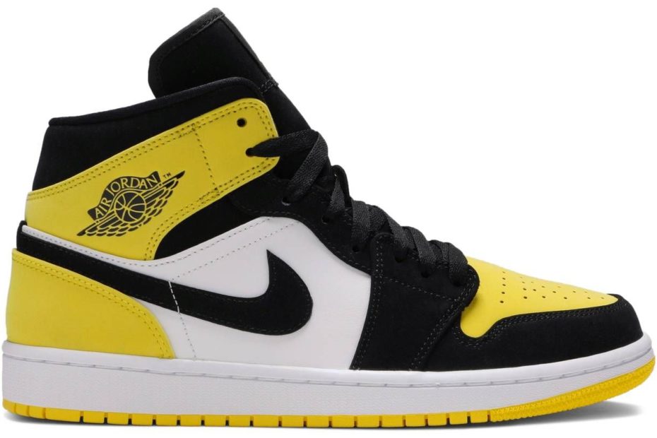 Giày Nike Air Jordan 1 Mid 'Yellow Toe' 852542-071 - Authentic-Shoes