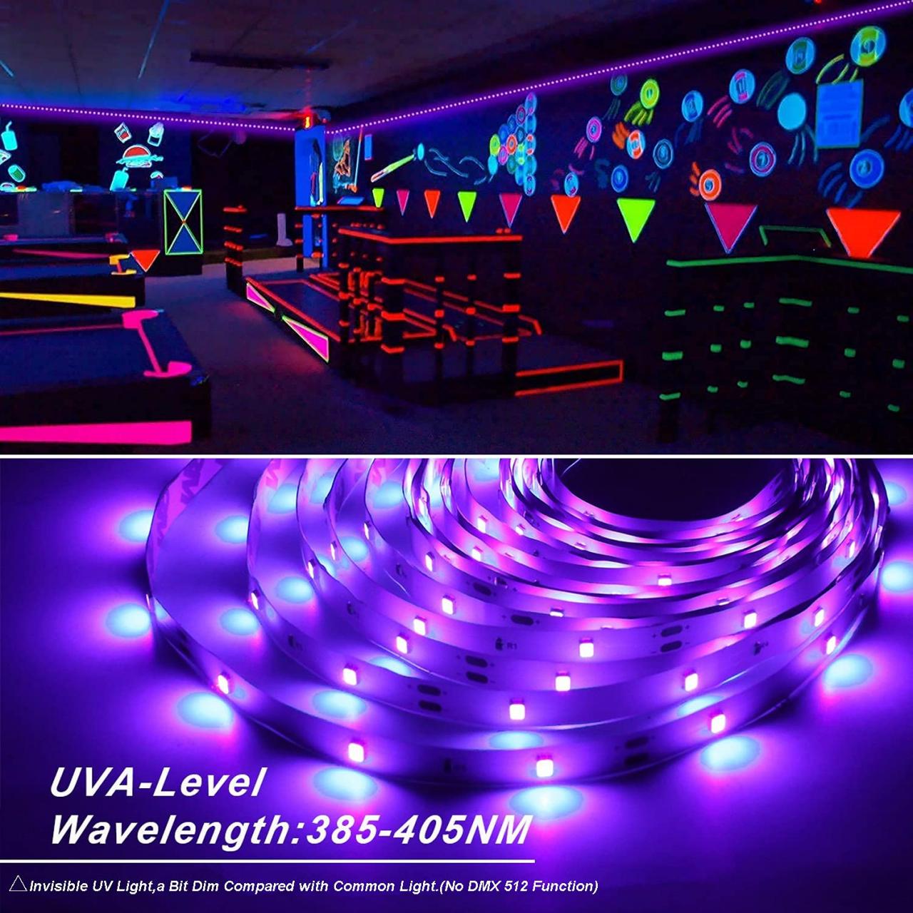 Amazon.Com: Icreating Uv Led Strip Lights - Battery Powered 9.84Ft Led  Black Light Strips 5V Uv Blacklight Strip, Uv Black Light Led Strips Kit  With Non-Waterproof Super Bright Uv Led Light Strip,