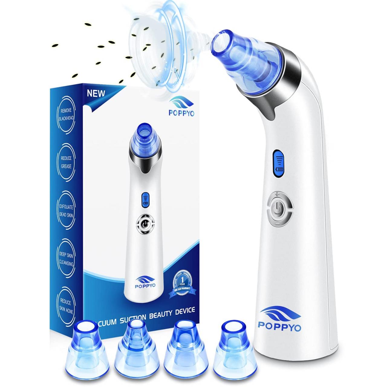 Amazon.Com: Blackhead Remover Vacuum, Poppyo Blackhead Pore Vacuum,  Electric Facial Blackhead & Blemish Removers Cleaner, Blackhead Vacuum For  Women : Beauty & Personal Care