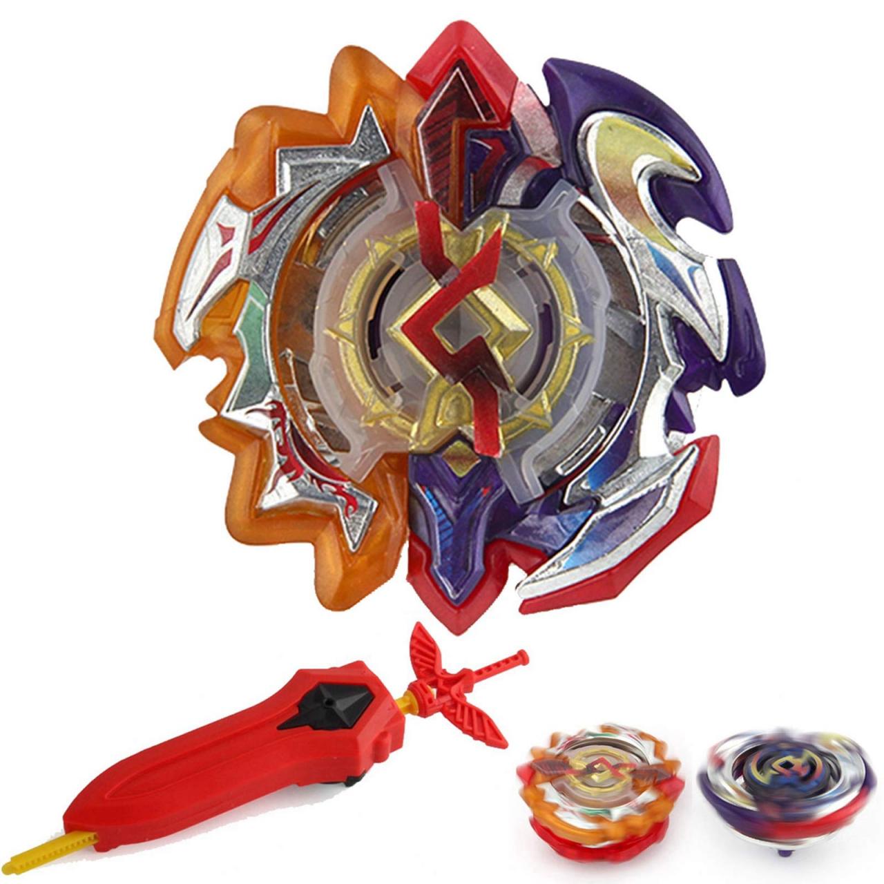 Amazon.Com: Dyt Battling Toys - Bey Battle Burst B-126 Cho-Z Muso Sun And  Moon Double God Duo Eclipse Starter + Red Lr Sword Launcher (Left & Right  Turning) : Toys & Games