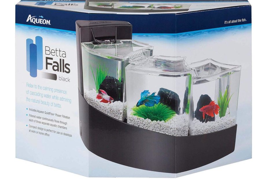 Amazon.Com: Aqueon Betta Falls 3 Section Aquarium Fish Tank With Quietflow  Power Filtration, Black : Everything Else