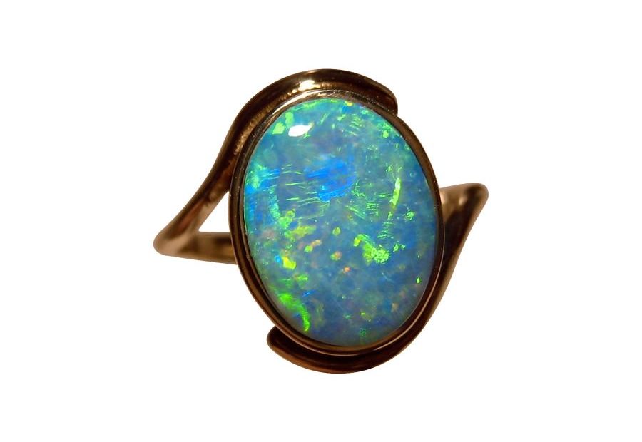 Opal Ring 14K Gold 6069 | Real Australian Opal Jewelry