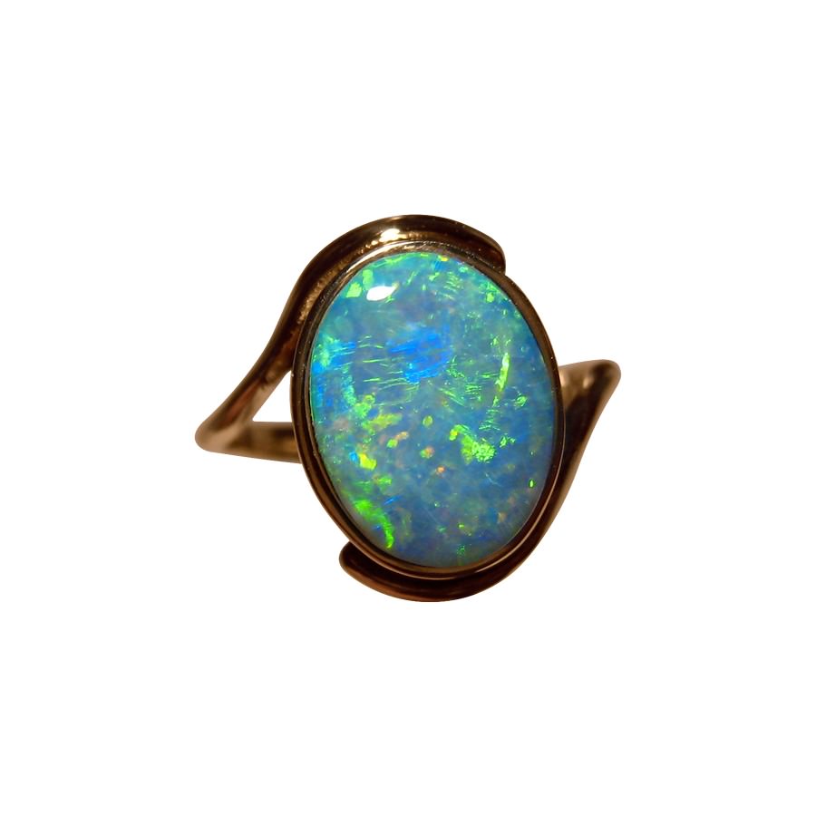 Opal Ring 14K Gold 6069 | Real Australian Opal Jewelry