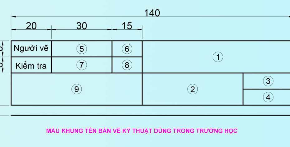 Khung Tên Bản Vẽ Kỹ Thuật, Khung Bản Vẽ Khổ Giấy A4,A3