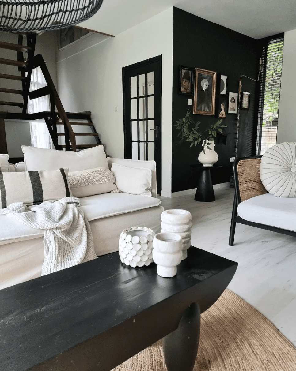 30 Black And White Living Room Ideas