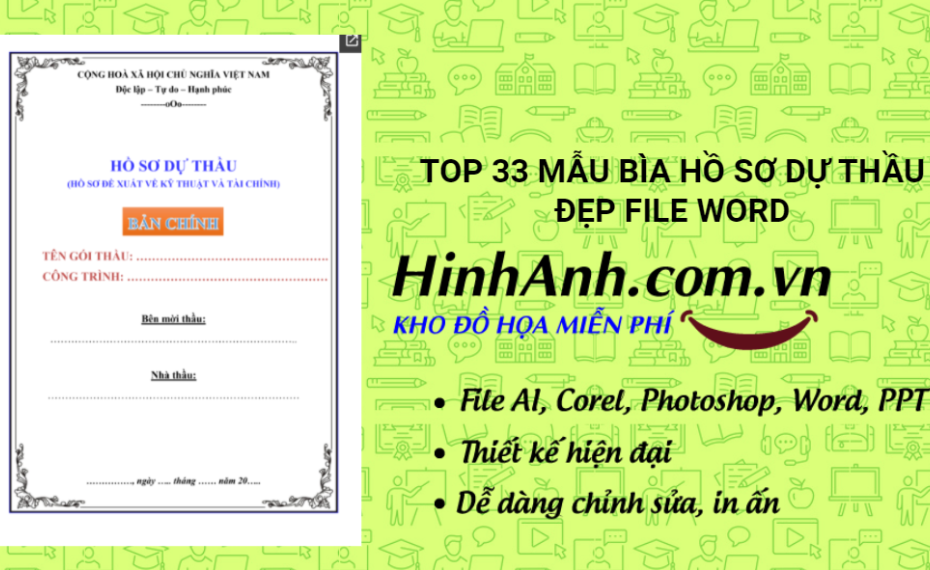 Top 33 Mẫu Bìa Hồ Sơ Dự Thầu Đẹp File Word – Download File Thiết Kế Vector,  Psd, Word, Powerpoint, Indesign, Affter Effects, Footage, Stock Miễn Phí –  Kho Tài Nguyên Đồ