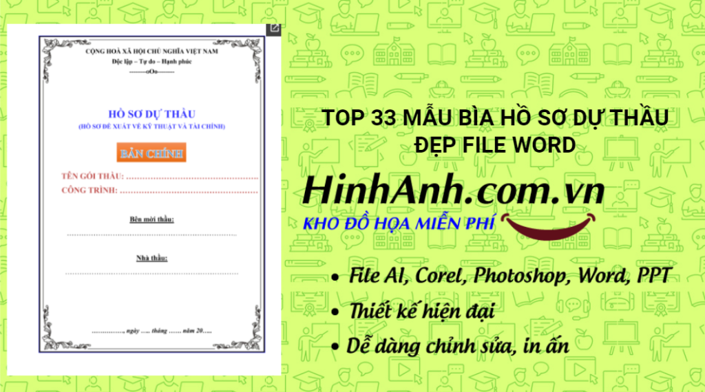 Top 33 Mẫu Bìa Hồ Sơ Dự Thầu Đẹp File Word – Download File Thiết Kế Vector,  Psd, Word, Powerpoint, Indesign, Affter Effects, Footage, Stock Miễn Phí –  Kho Tài Nguyên Đồ