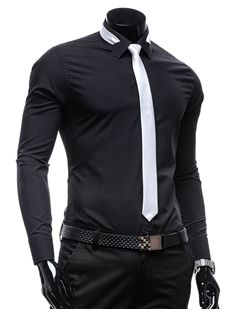 Nice Blk Suit With Blk Pants And Belt And A White Tie | Black Pants Outfit,  Mens Business Casual Outfits, Blue Shirt Men