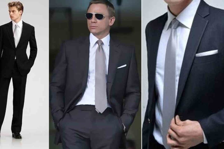 Can You Wear A Silver Tie With Black Suit - Dapperclan