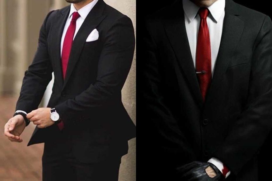 Wearing Black Suit With Red Tie | Avoid Making These Mistakes - Dapperclan