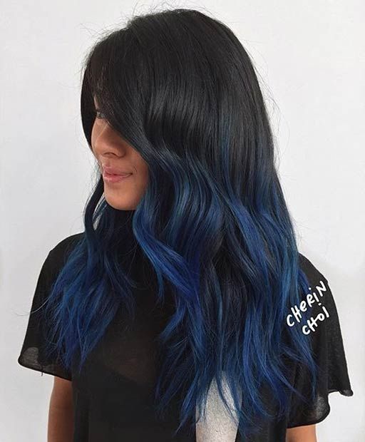 41 Bold And Beautiful Blue Ombre Hair Color Ideas - Stayglam | Capelli Blu,  Colore Capelli Blu, Capelli