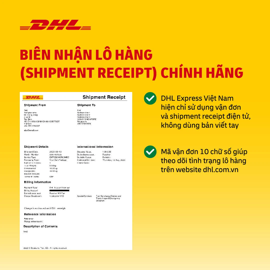 Cảnh Giác Với Vận Đơn Viết Tay Giả Mạo Dhl Express - Thông Quan Hàng Hoá