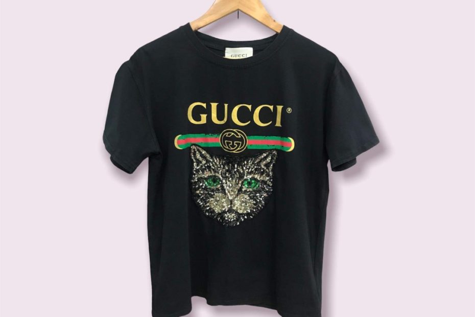 Gucci Mystic Cat Sequin Black Shirt 👕, Women'S Fashion, Tops, Shirts On  Carousell