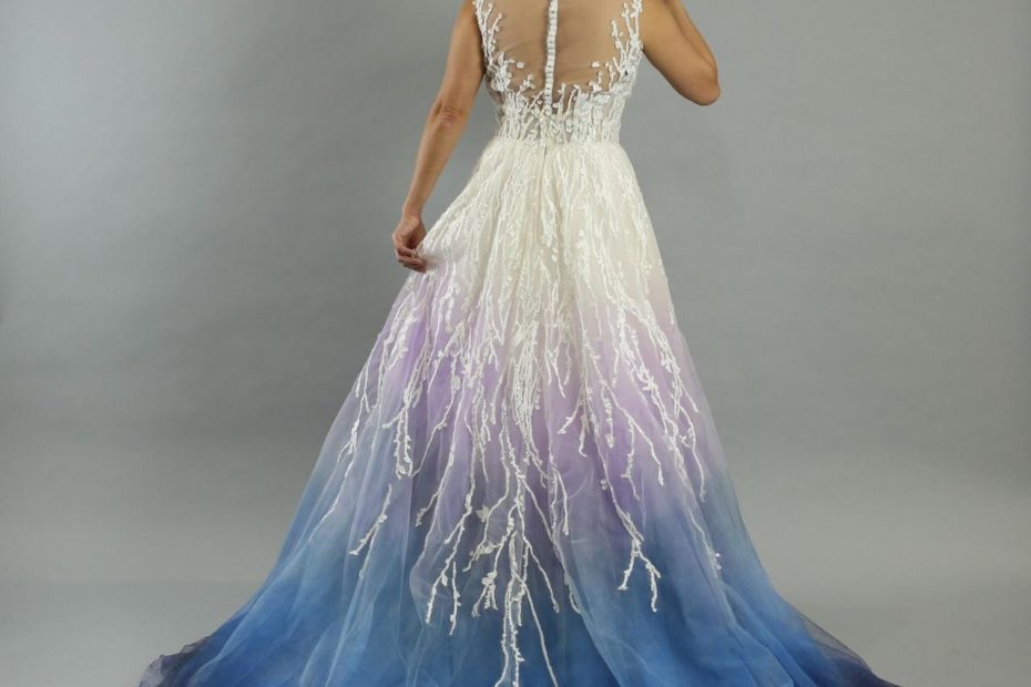 Winter Wonderland Wedding Dress Blue Purple Silver Ombre - Etsy