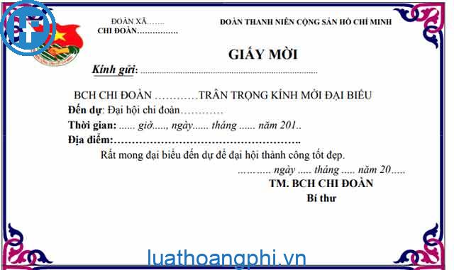 Mẫu Giấy Mời 2023 Làm Việc, Dự Lễ, Liên Hoan, Hội Nghị, Đại Hội