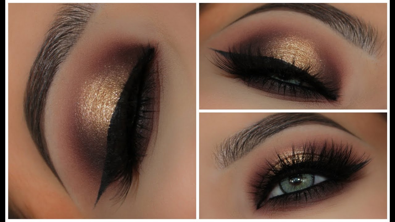 Gold & Black Halo Smokey Eyes | Amys Makeup Box - Youtube