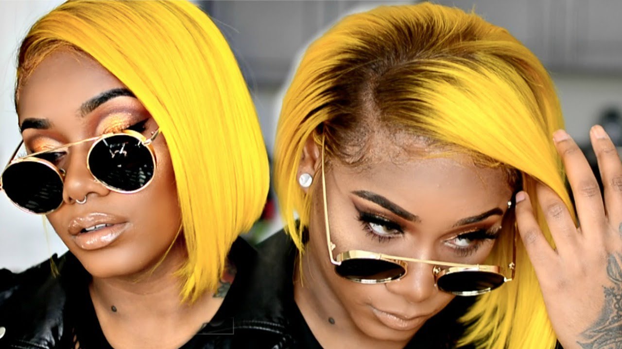 How To Slay Yellow Hair On Dark Skin | Woc | Yellow Bob | Laurasia Andrea -  Youtube