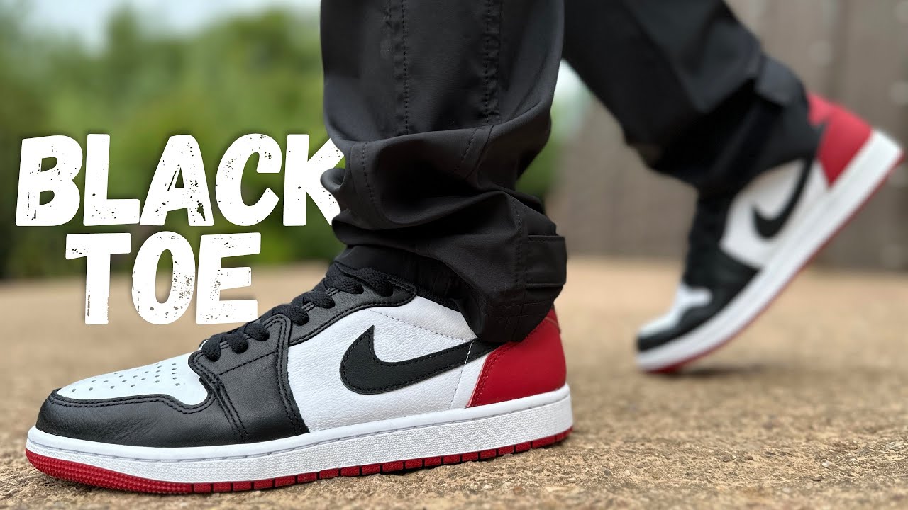 Almost Messed Up! Jordan 1 Low Black Toe Review & On Foot - Youtube