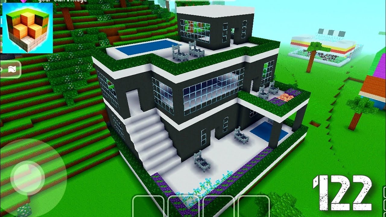 Modern Luxury House | Block Craft: 3D Building Simulator Games For Free |  Gameplay 122 - Youtube