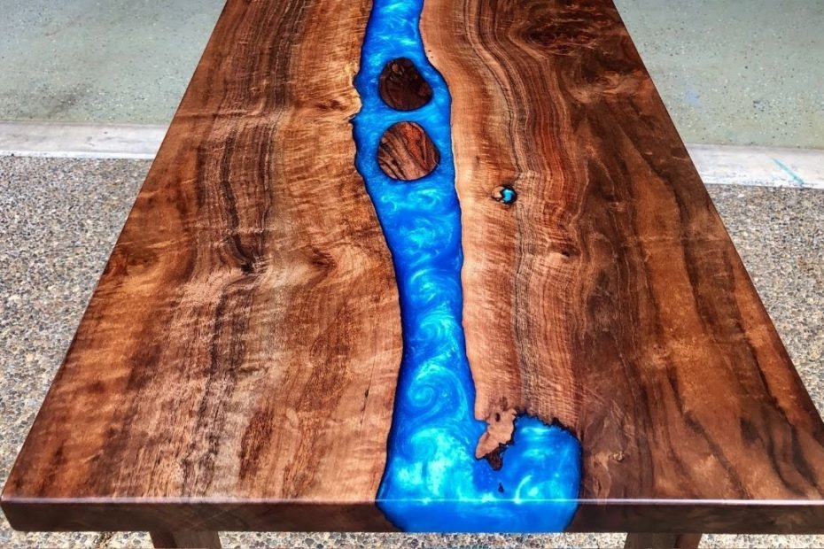 How To Make A Colored Epoxy Resin Table - Youtube