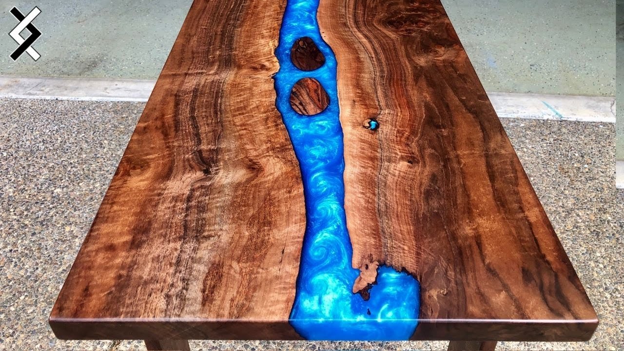 How To Make A Colored Epoxy Resin Table - Youtube