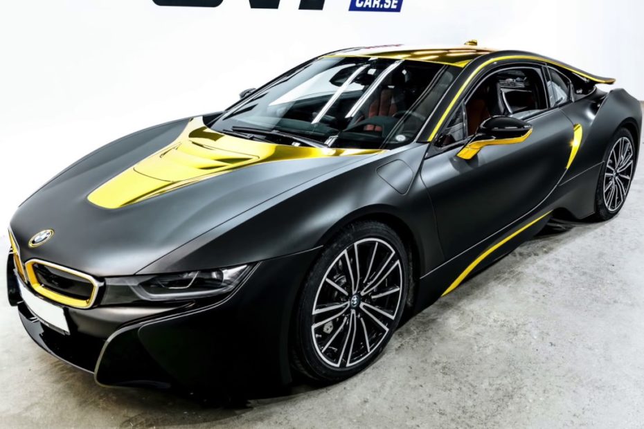 Bmw I8 - Matte Black & Gold Chrome - Youtube