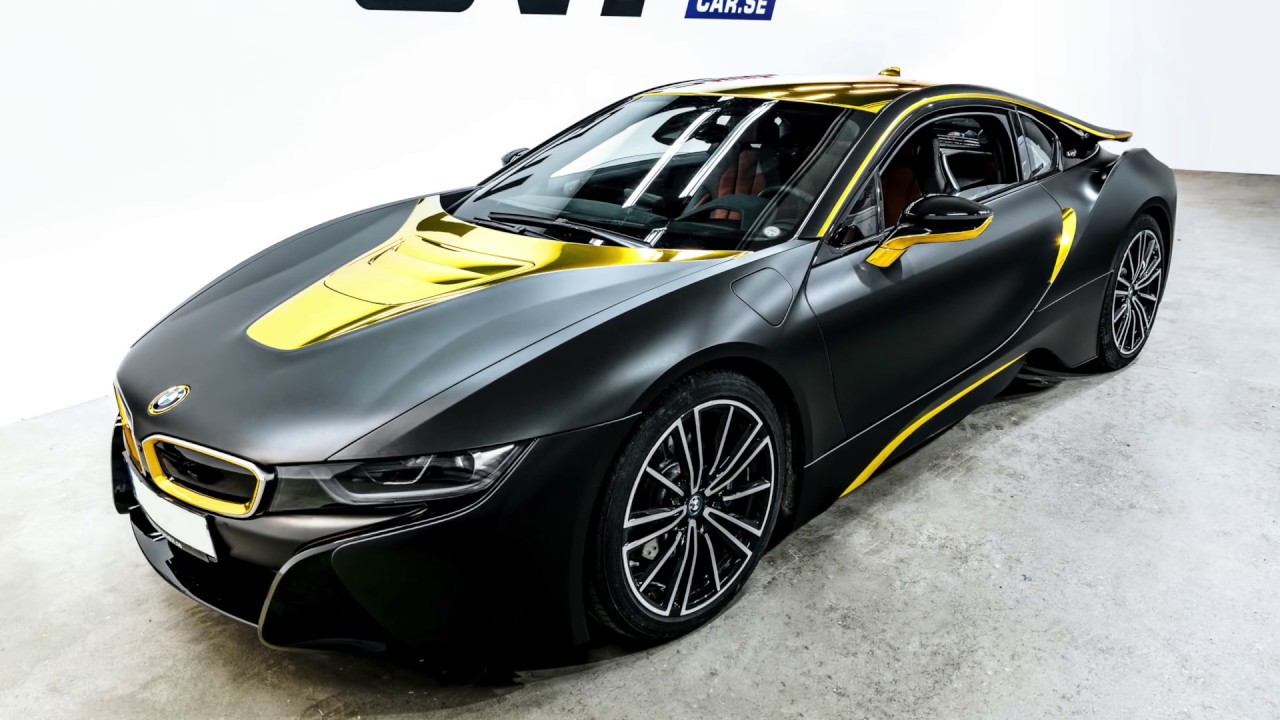 Bmw I8 - Matte Black & Gold Chrome - Youtube