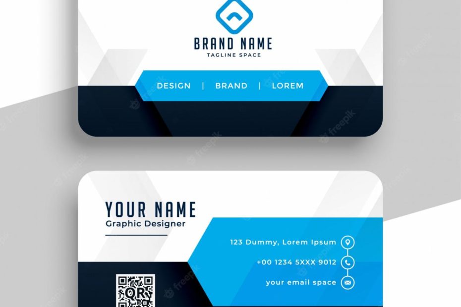 Free Vector | Modern Blue Professional Business Card Template Design