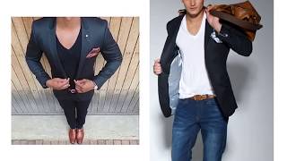 Blazer With V Neck T Shirt - Youtube