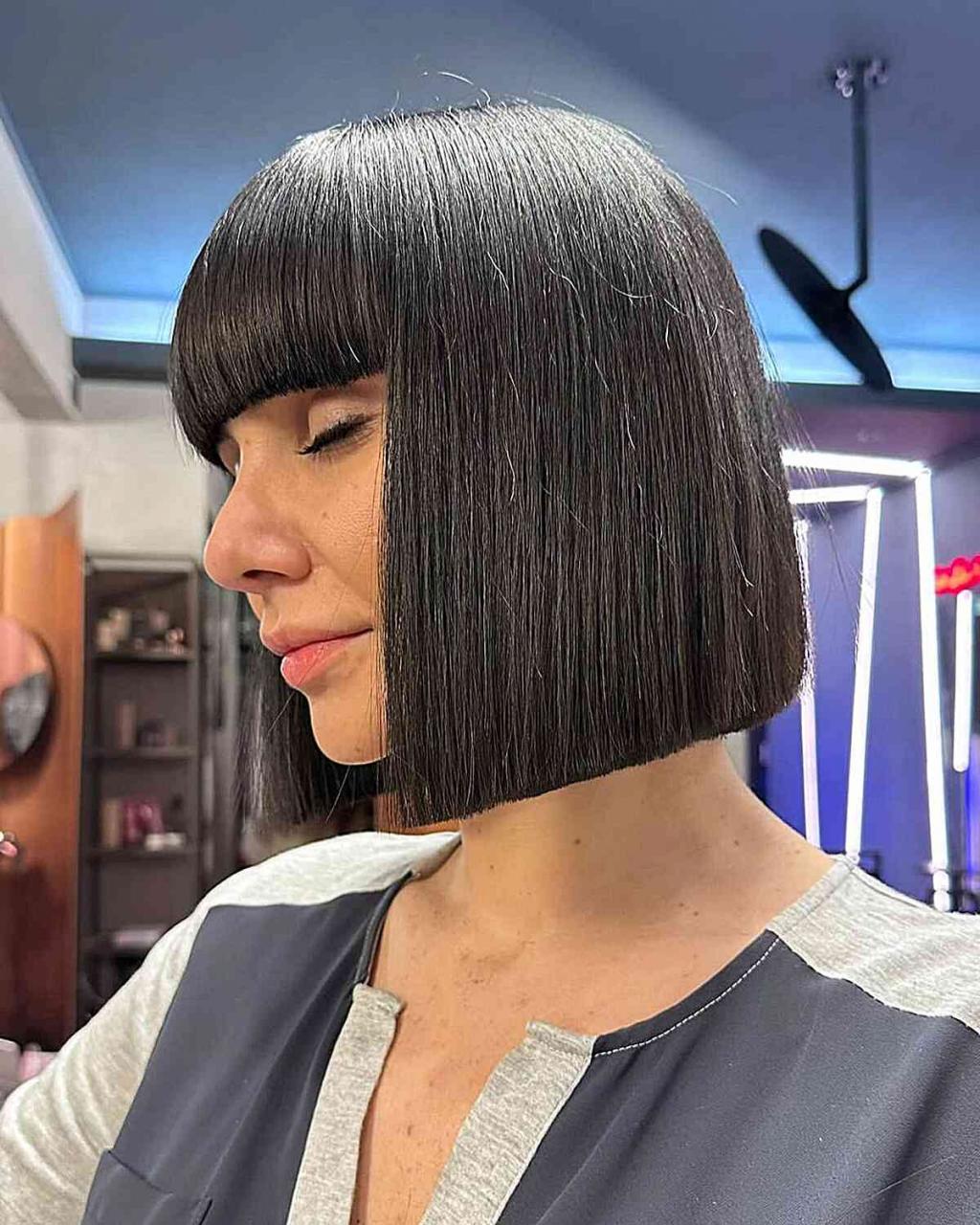 45 Trendy Blunt Bob With Bangs To Inspire Your Next Chop