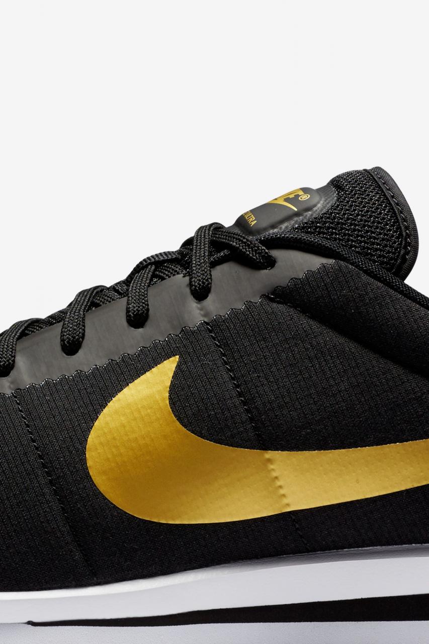 Nike Cortez Ultra 'Black & Metallic Gold'. Nike Snkrs