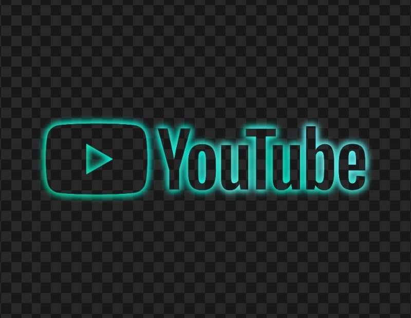 Hd Light Blue Neon Aesthetic Youtube Yt Logo Png | Citypng