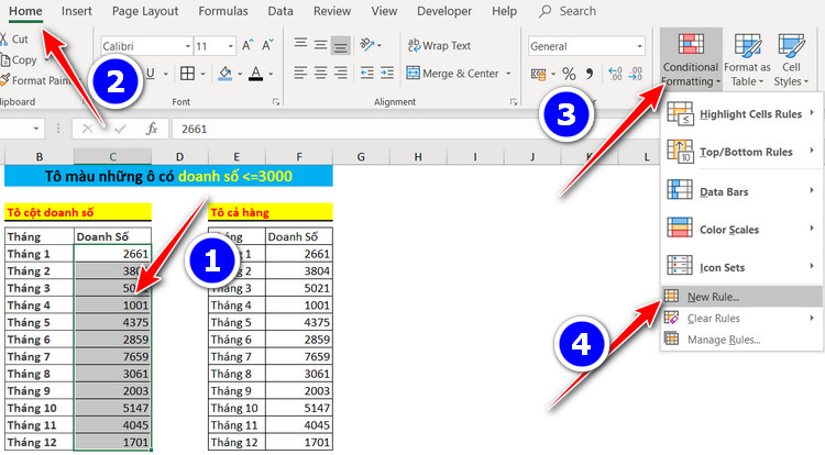 8 Cách Tô Màu Có Điều Kiện Thông Minh Trong Excel (Conditional Formatting)  9/2023