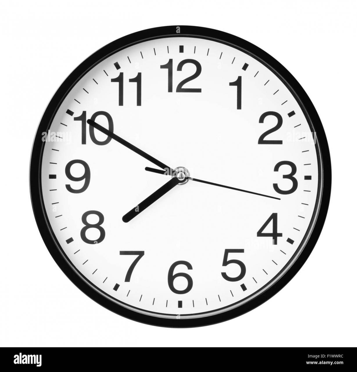 Wall Clock Black And White Stock Photos & Images - Alamy