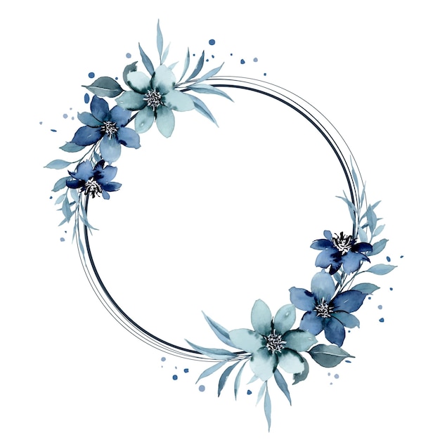 Blue Floral Frame Images - Free Download On Freepik