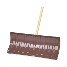 Garant Poly Build Wooden Handle Snow Pusher, Burgandy